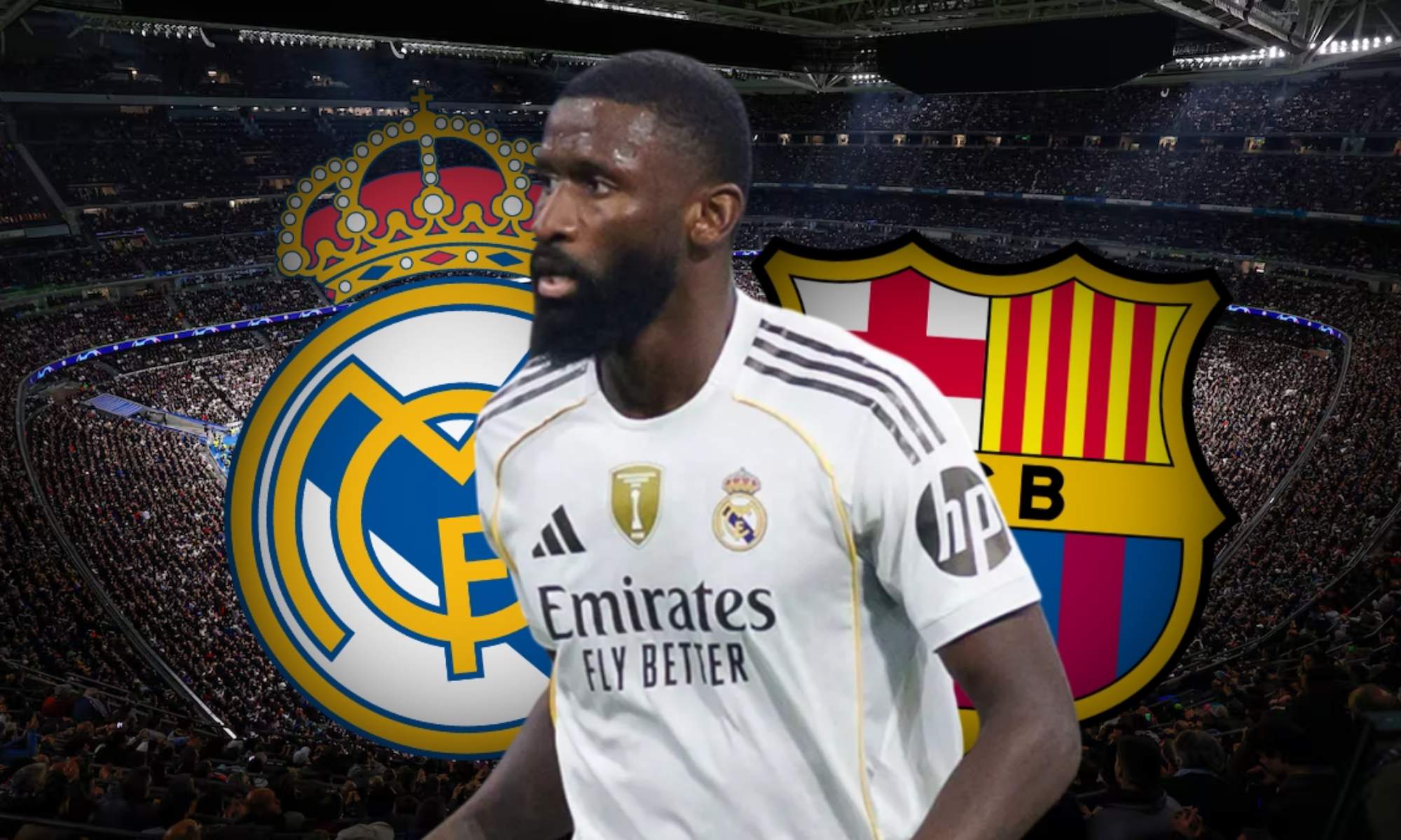 El Madrid busca un sustituto para Antonio Rüdiger, que acaba contrato en 2026, y uno de los candidatos con más opciones se encuentra en la órbita del Barcelona.
