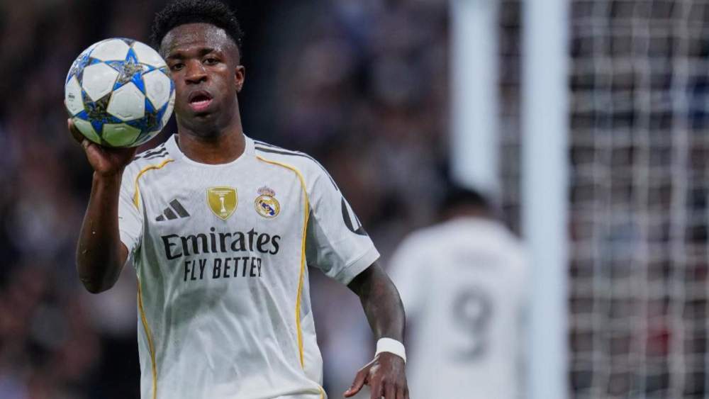 Vinicius Junior, en un partido de Champions del Real Madrid durante esta temporada.