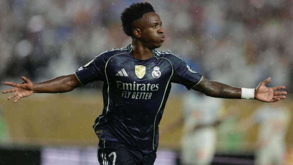 Vinicius Junior, celebrando un gol con el Real Madrid.