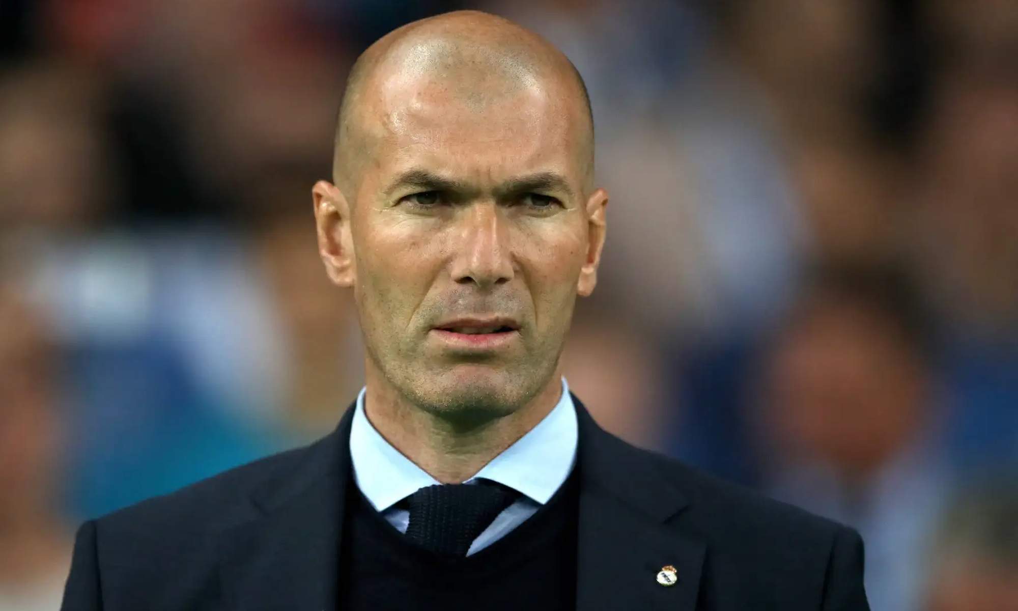 Zinedine Zidane entrenando al Real Madrid.