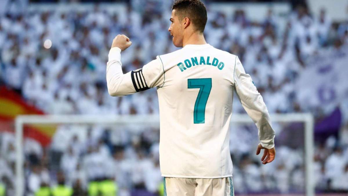 Cristiano Ronaldo, celebrando un gol con el Real Madrid.