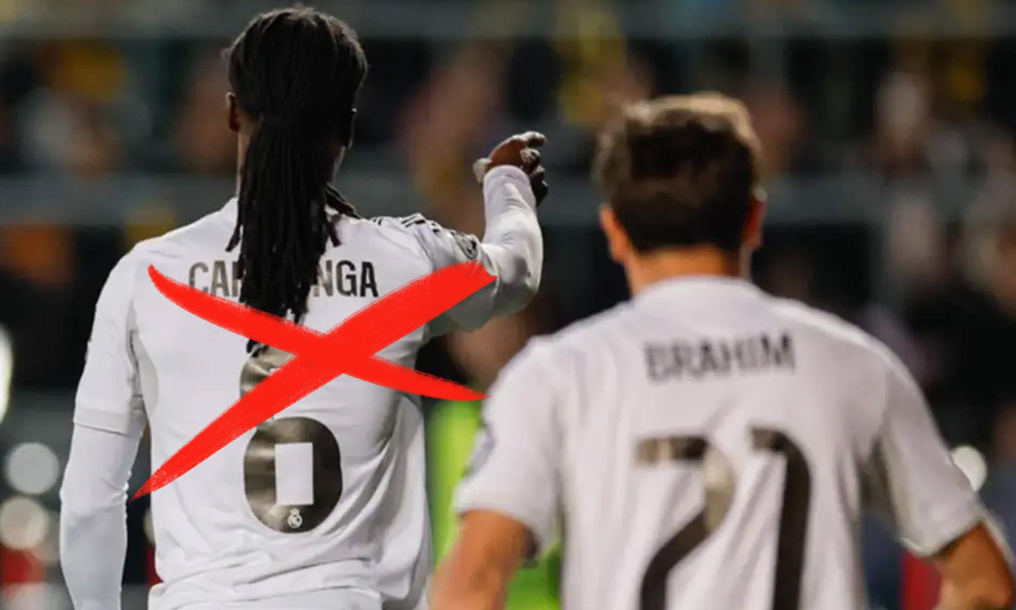 Brahim Díaz y Eduardo Camavinga en un partido del Real Madrid. 