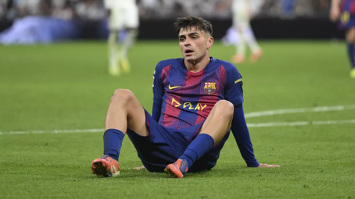 Pedri González jugando un partido con el Fútbol Club Barcelona. 