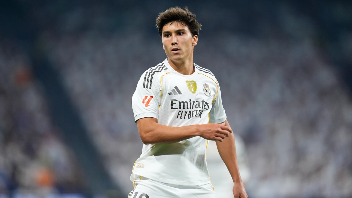 Gonzalo García durante un partido en el Bernabéu