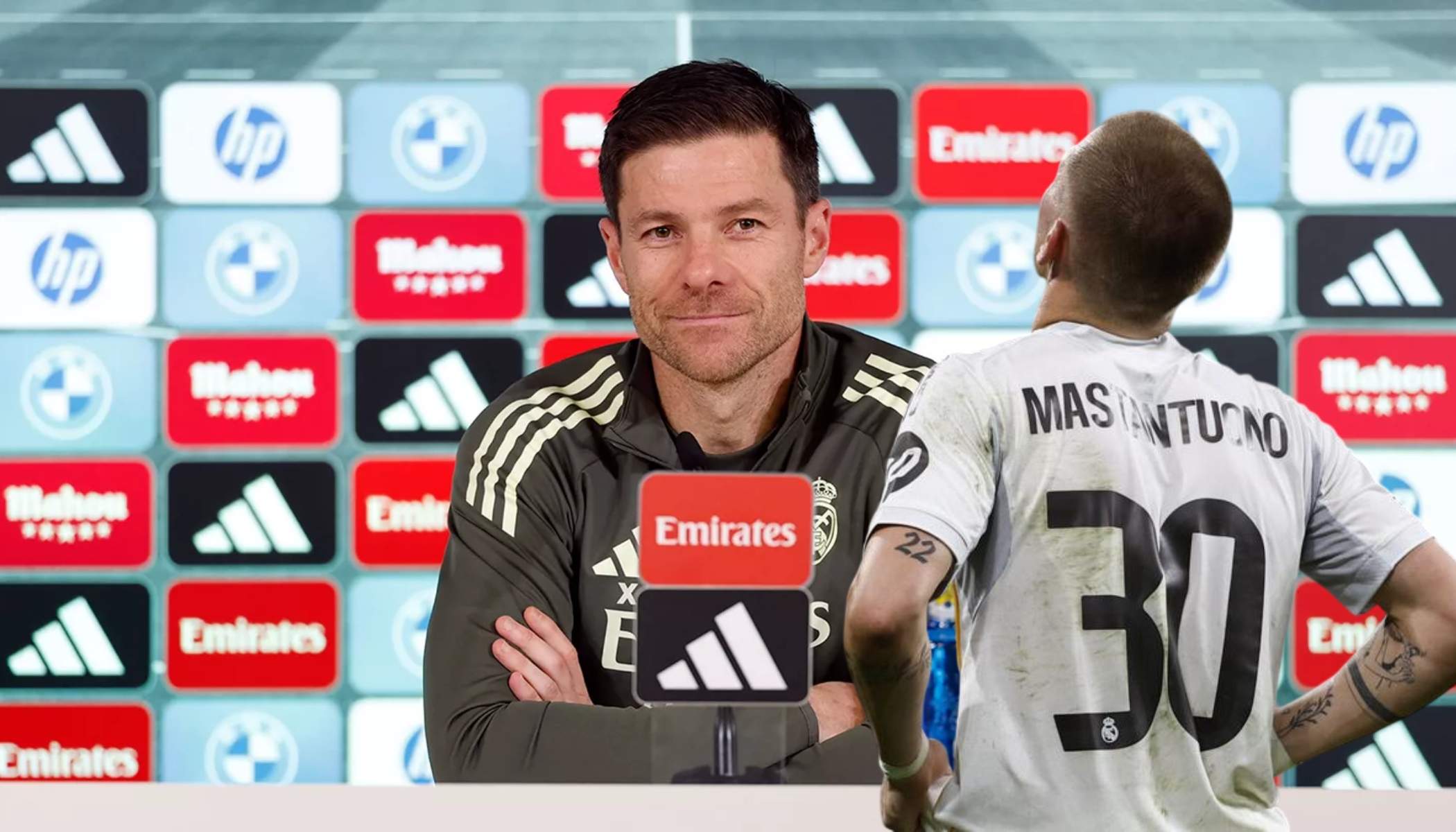 Reunión de Xabi Alonso con Mastantuono