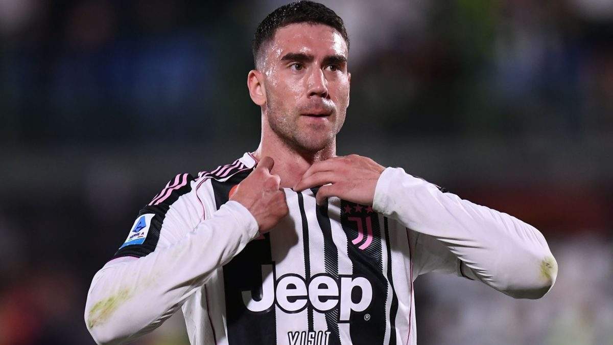 Vlahovic durante un partido con la Juventus de Turín Vlahovic durante un partido con la Juventus de Turín