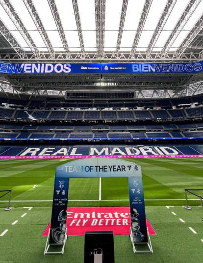 El Santiago Bernabéu preparado para el partido de hoy contra el Betis. El Santiago Bernabéu preparado para el partido de hoy contra el Betis.