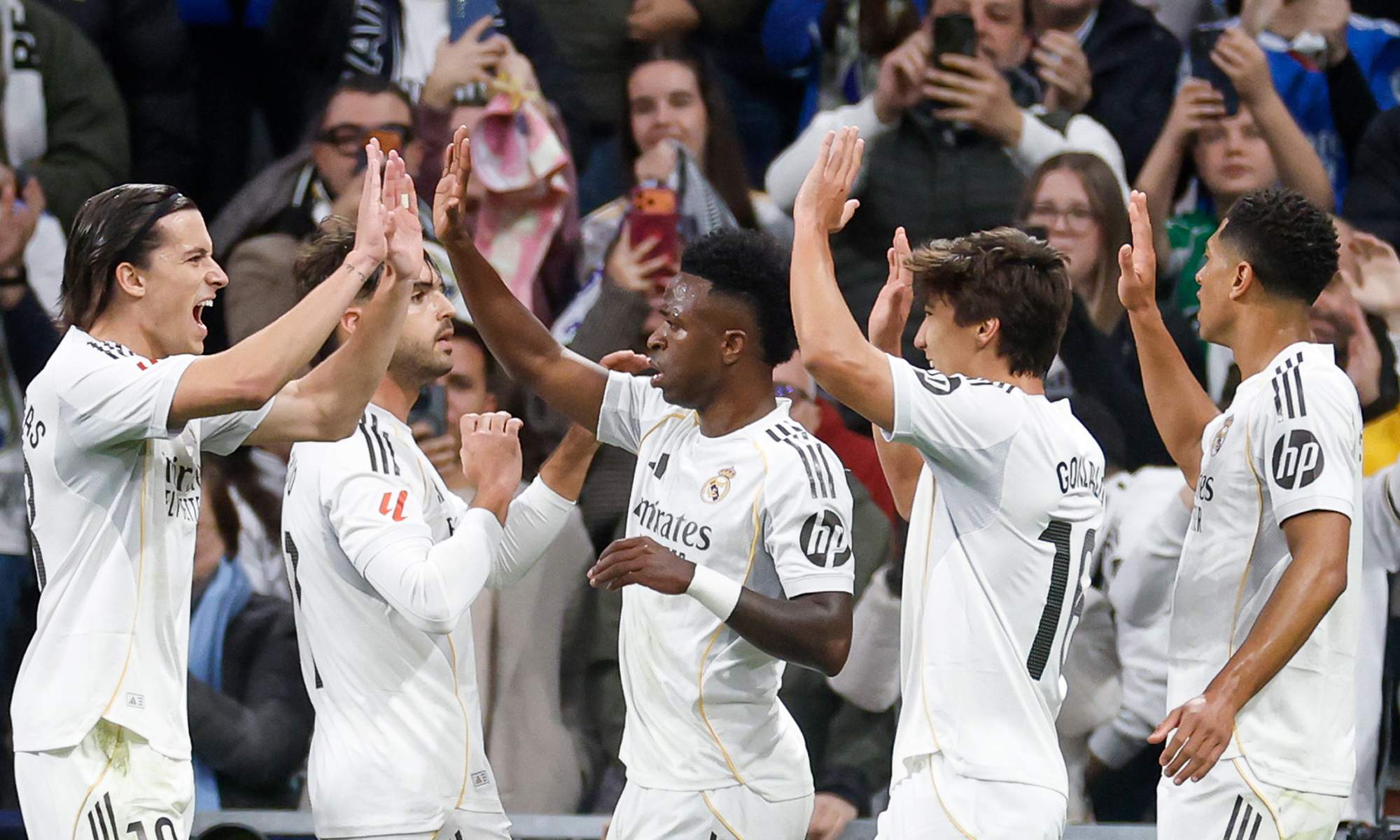 madrid celebración gol jugadores