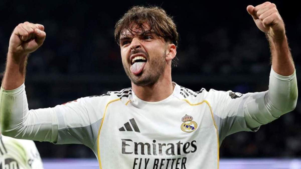 Raúl Asencio celebrando su gol contra el Betis Raúl Asencio celebrando su gol contra el Betis