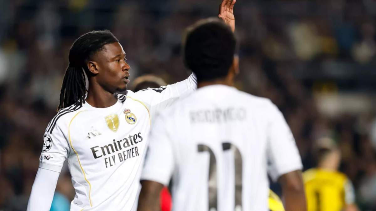 Camavinga y Rodrygo durante un partido de esta temporada