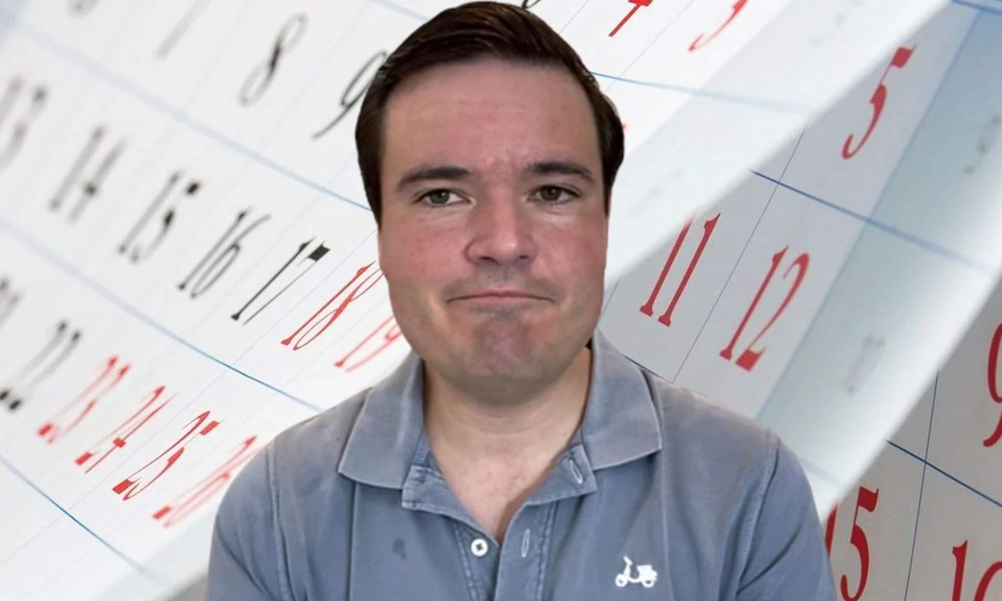 Ramón Álvarez de Mon y calendario de fondo