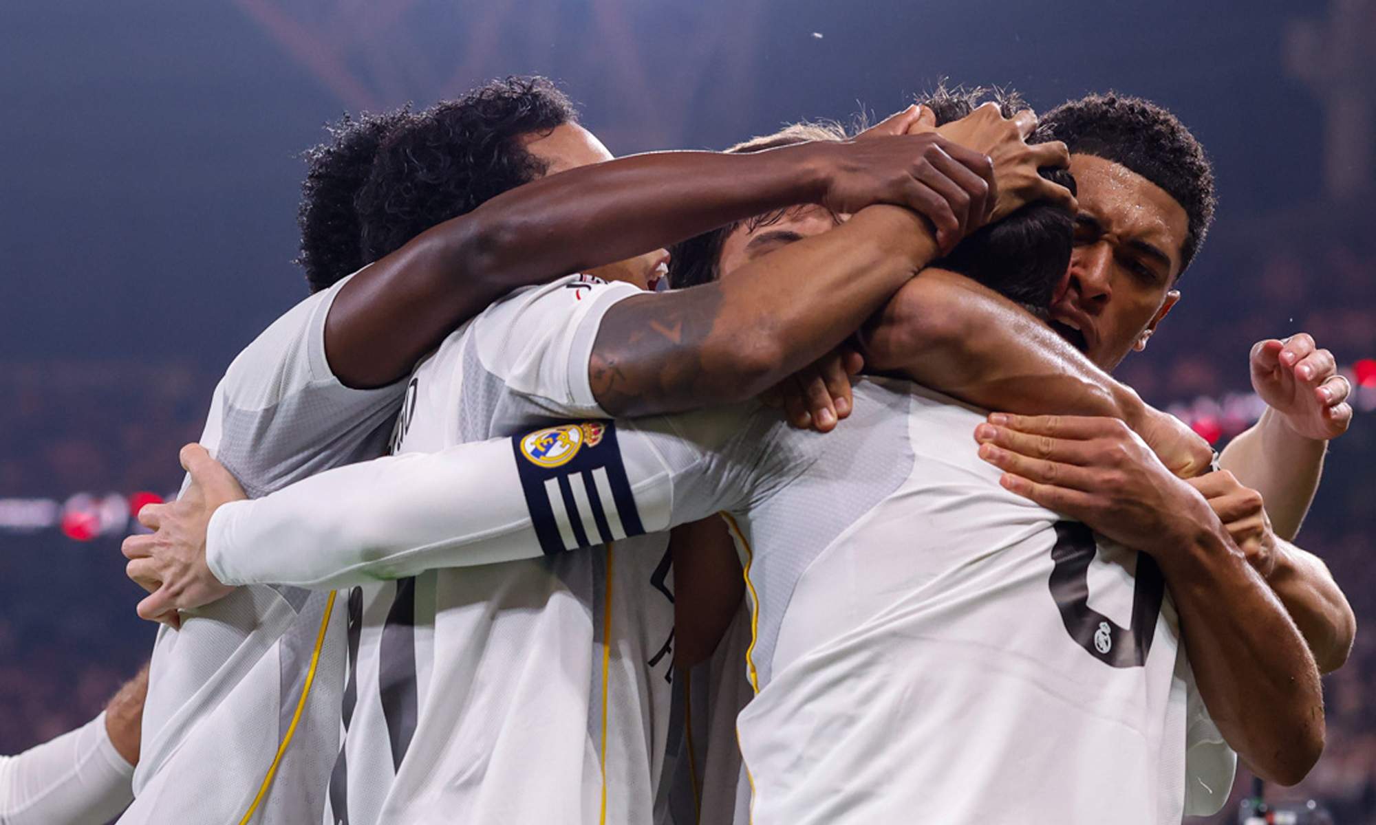 Jugadores del Real Madrid celebrando un gol