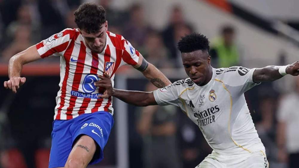 Vinicius Junior, en el partido del jueves ante el Atlético, en las semifinales de la Supercopa de España.