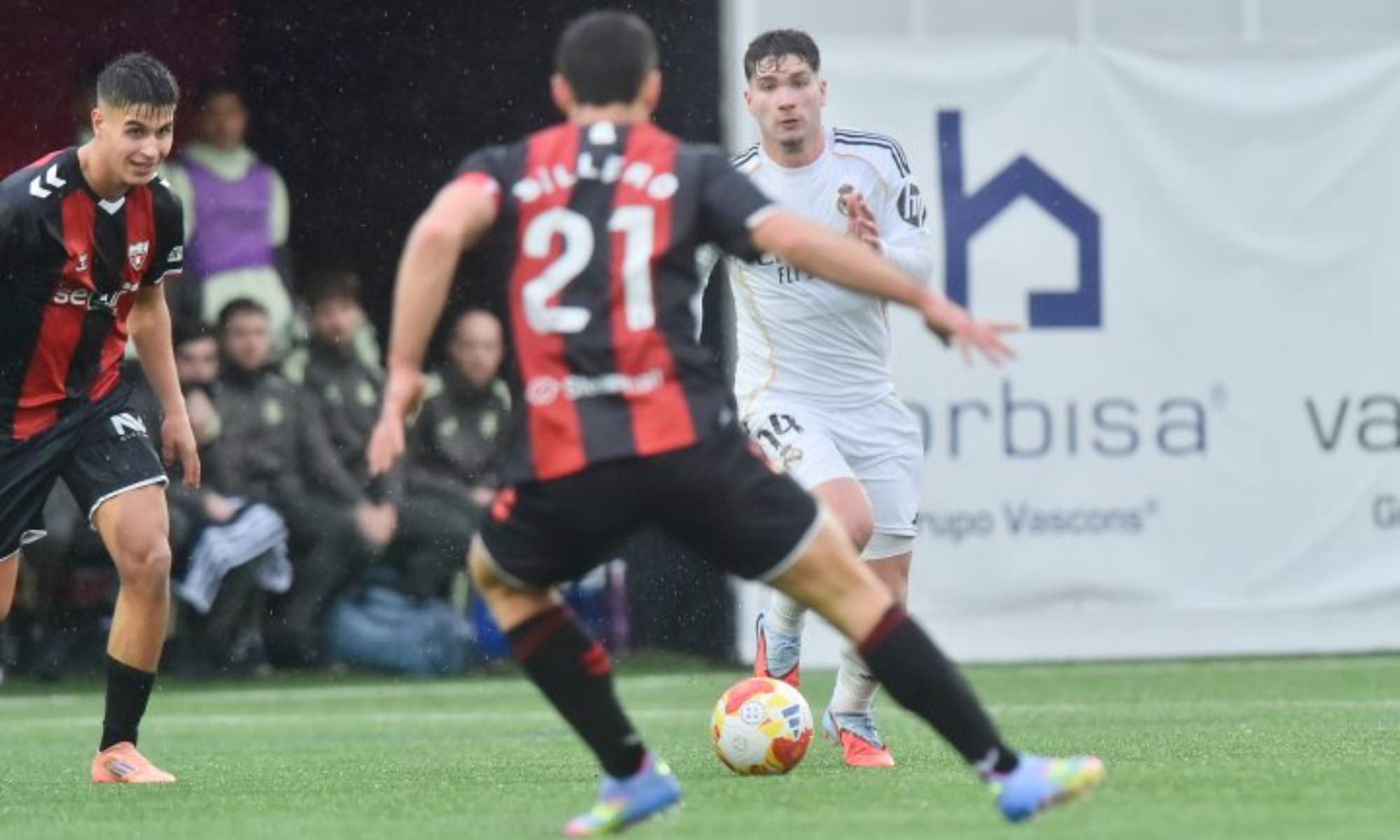 Jorge Cestero, en el partido de esta tarde contra el Arenas de Getxo.