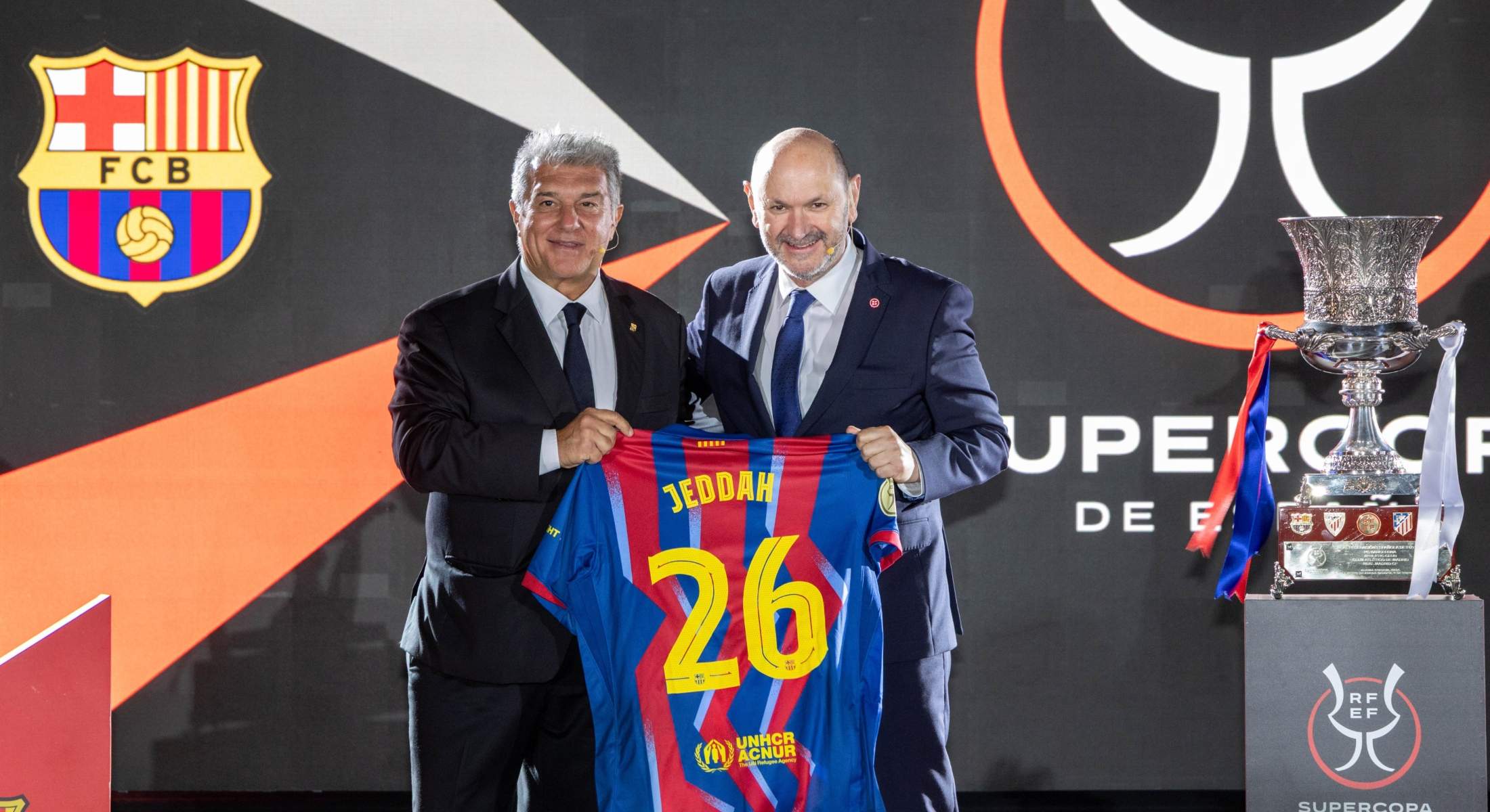 Laporta calienta la final de la Supercopa