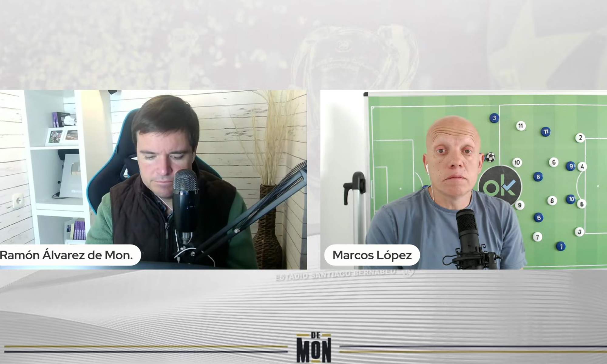 Marcos López dando su opinión en el canal de Ramón Álvarez de Mon.