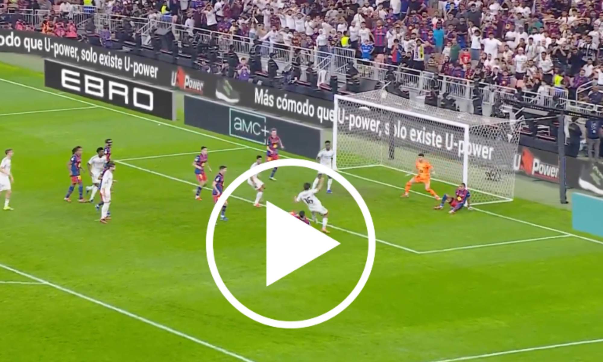 Gonzalo García ha vuelto a empatar el partido del Real Madrid ante el Barcelona en la final de la Supercopa.