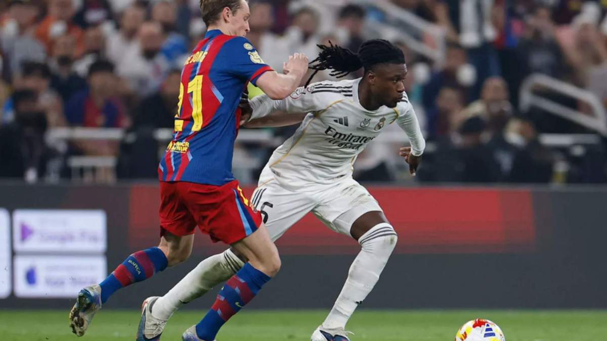 Camavinga durante la final de la Supercopa de España Camavinga durante la final de la Supercopa de España