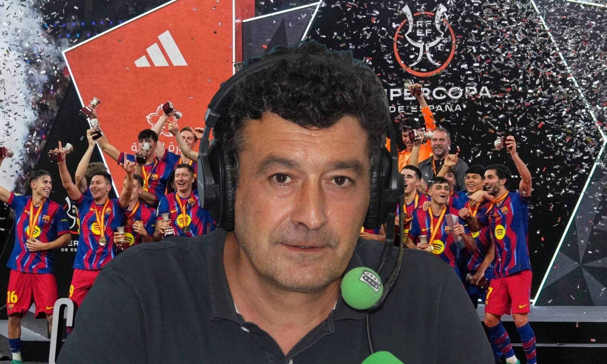 Alfredo Martínez, periodista, acusa a Mbappé de "no hacer pasillo" y la RFEF le desmiente: "Es por la TV"