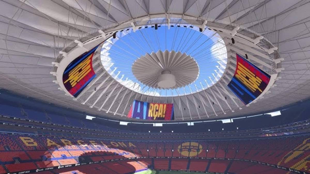 La cubierta del Camp Nou es una de las grandes apuestas del club a la hora de haber reformado el campo, pero ahora no estará disponible hasta 2027.