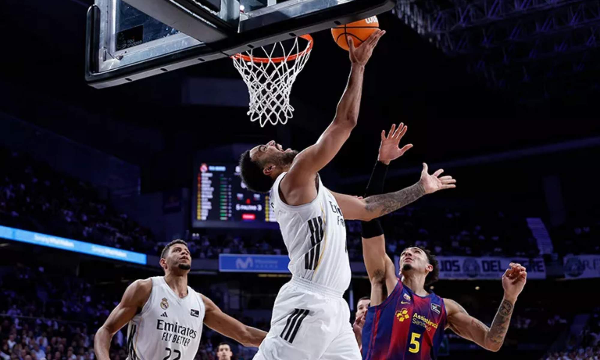 Imagen del último Clásico entre Real Madrid y Barcelona, durante la semana pasada en el Movistar Arena.