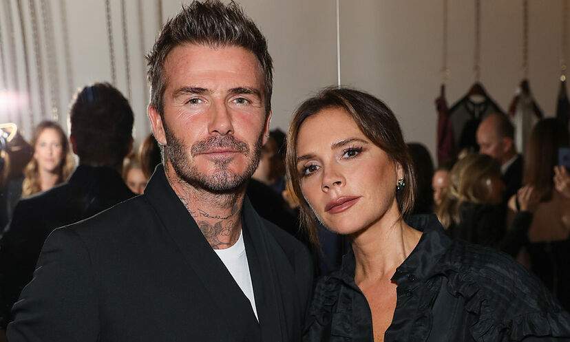 David y Victoria Beckham en un desfile