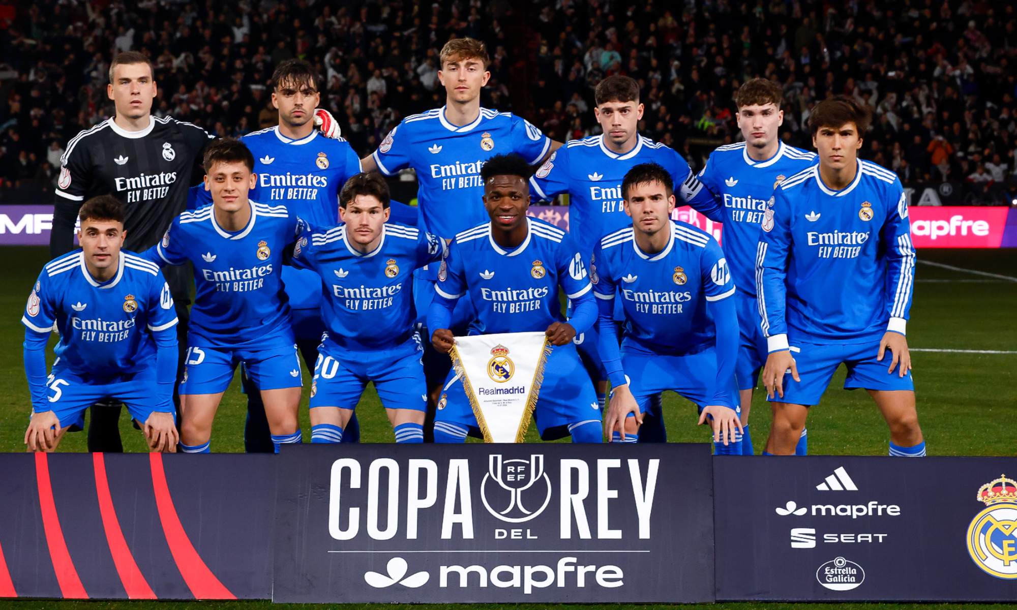Alineación titular del Real Madrid esta noche ante el Albacete en el estadio Carlos Belmonte.