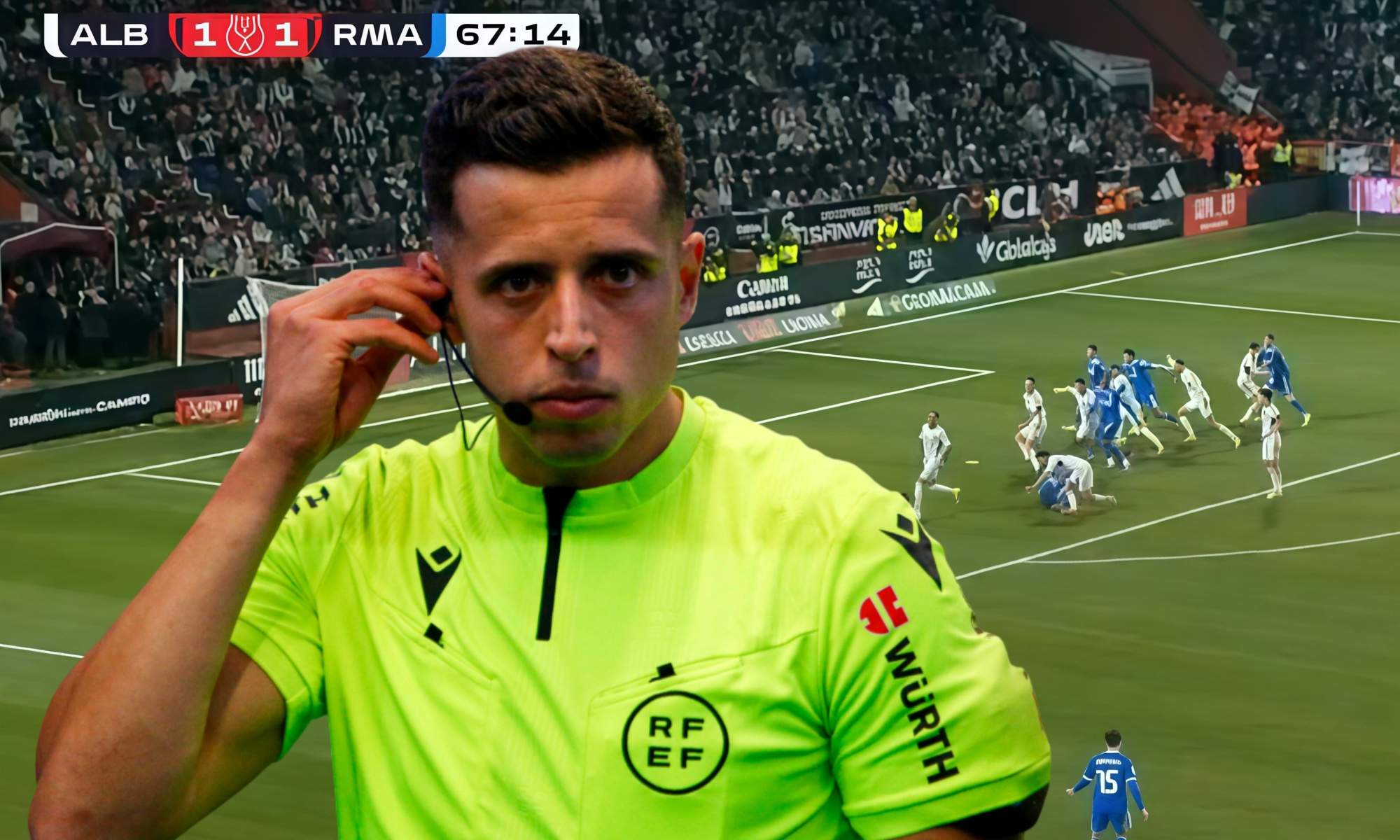 García Verdura no pita penalti sobre Raúl Asencio tras un claro placaje