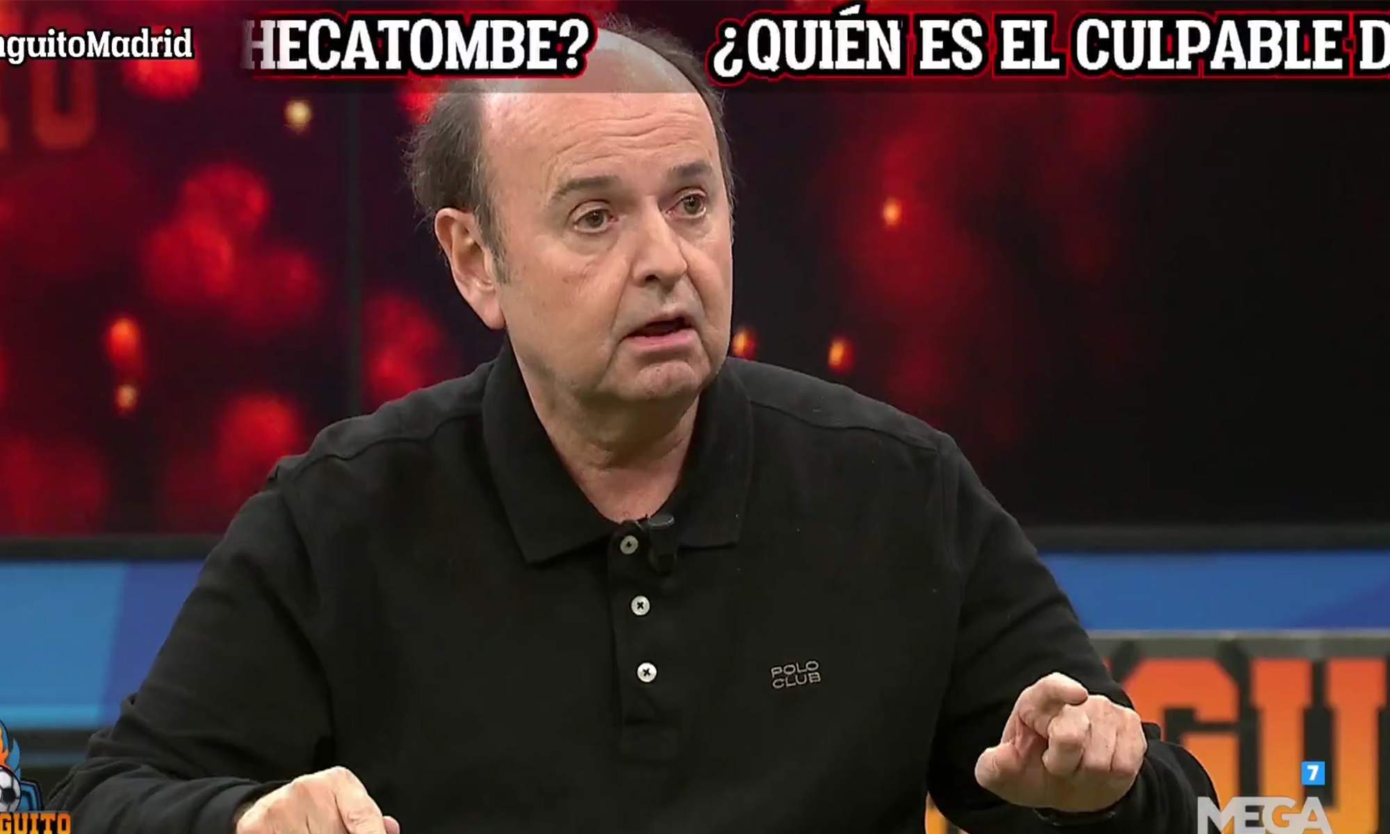 Juanma Rodríguez dando su opinión en El Chiringuito.