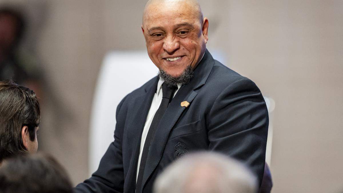Roberto Carlos en un acto como embajador del Real Madrid
