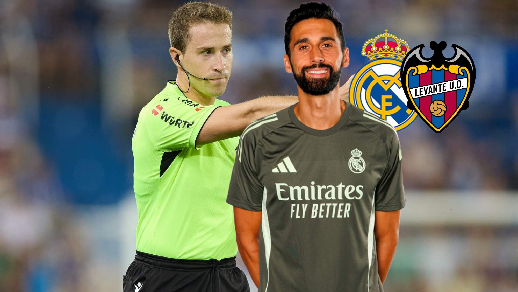 Miguel Sesma (30), el árbitro debutante del Real Madrid - Levante: "Tenemos prejuicios, del típico que se tira o el l...