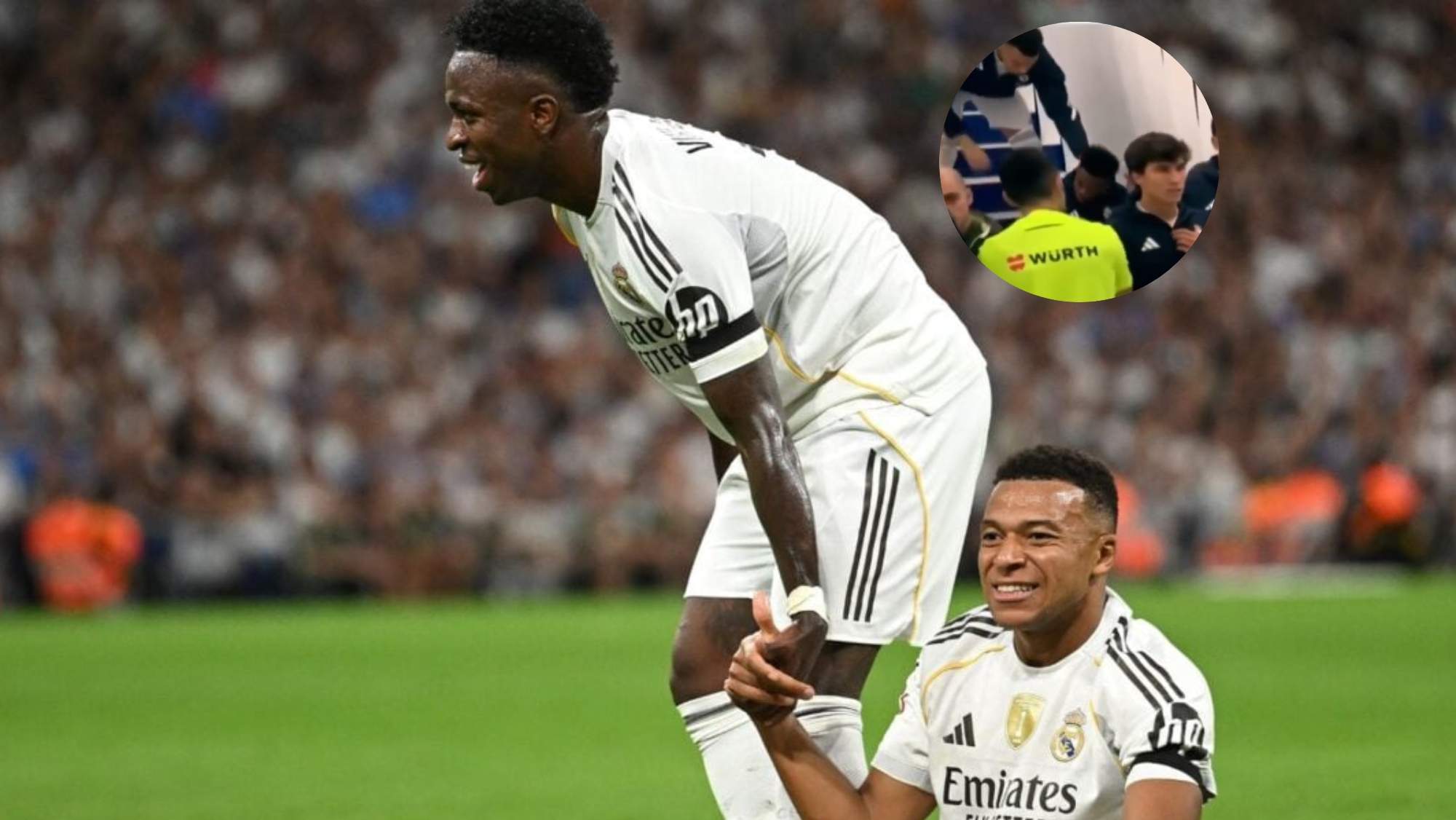 Vinicius (25), destrozado en el túnel por los silbidos: Mbappé y Pintus calmaron sus lágrimas