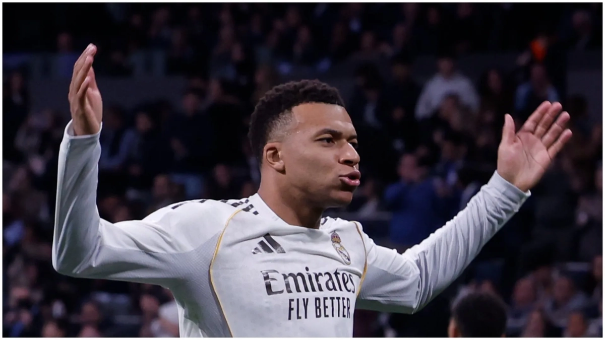Mbappé celebrando su gol ante el Levante