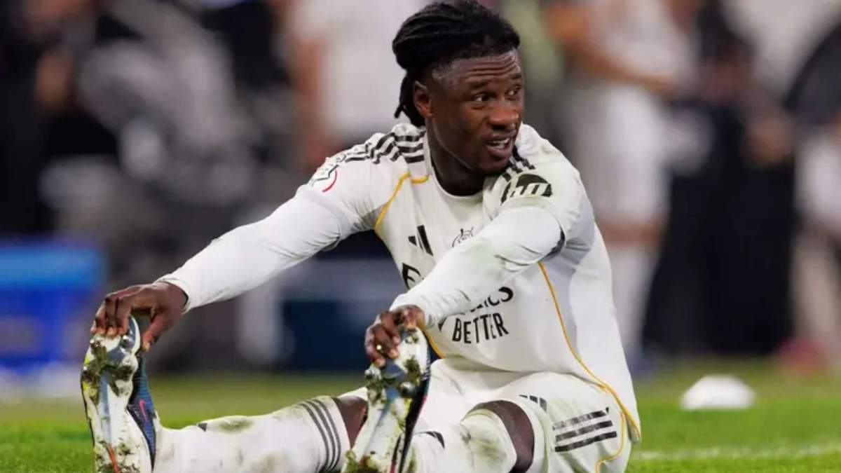 Eduardo Camavinga, durante un partido de esta temporada con el Real Madrid.