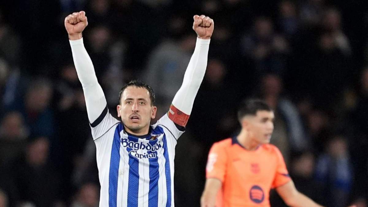 Oyarzábal tras el 1-0 de la Real Sociedad