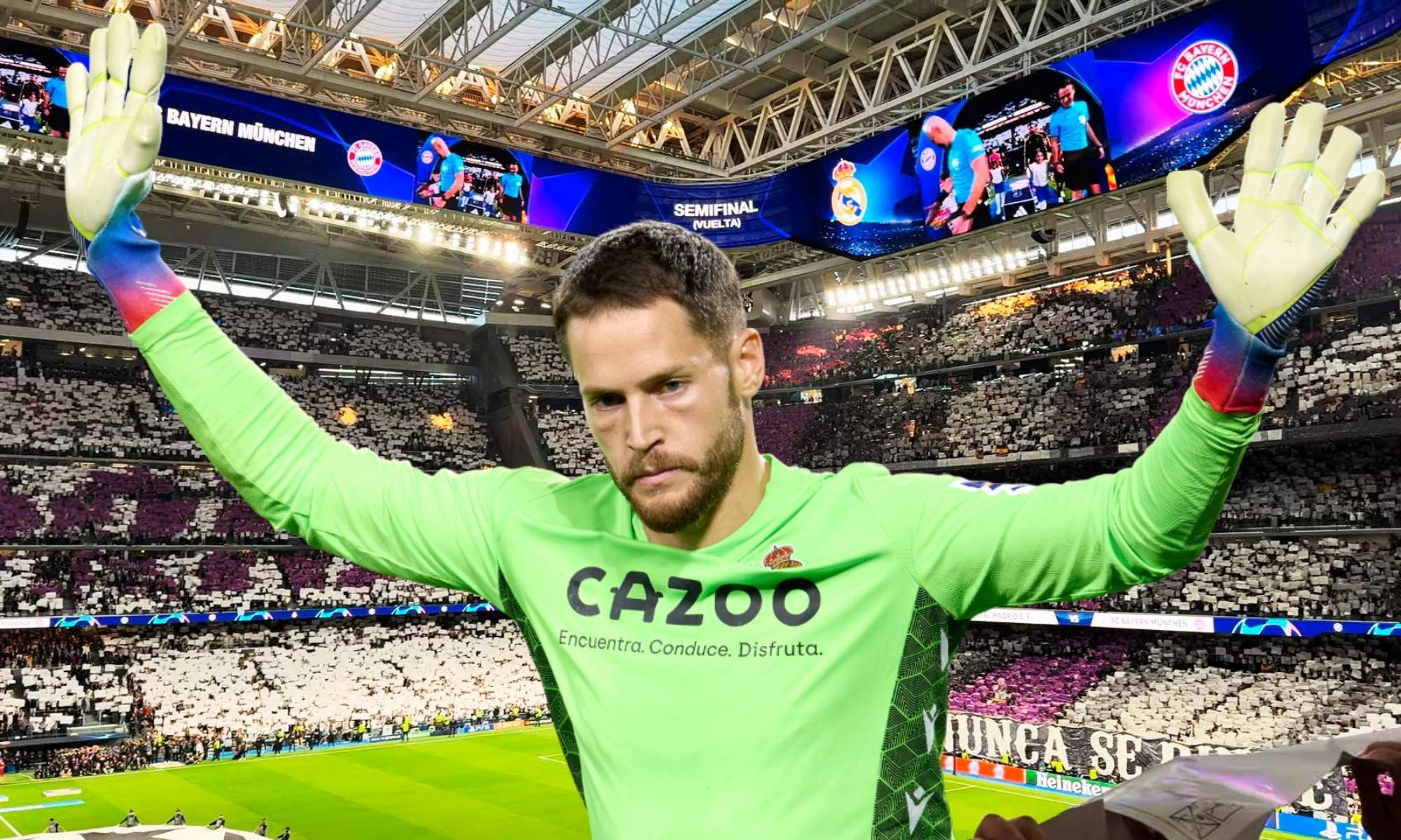 Álex Remiro (30), futbolista de la Real Sociedad, es el elegido por el Real Madrid si Lunin pide salir en agosto