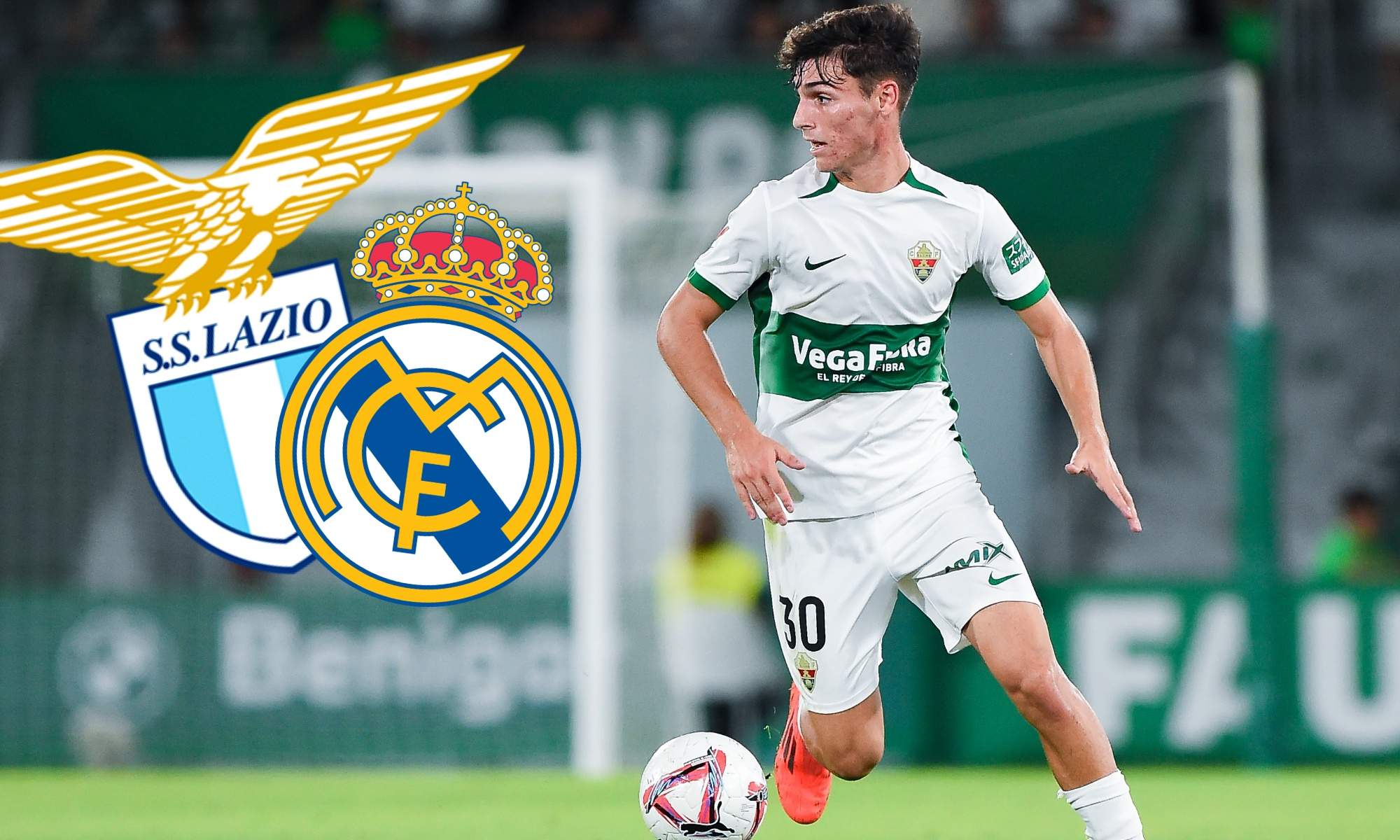 Rodrigo Mendoza (20), futbolista del Elche que gusta al Real Madrid, tiene una oferta del Lazio: vale 20 millones