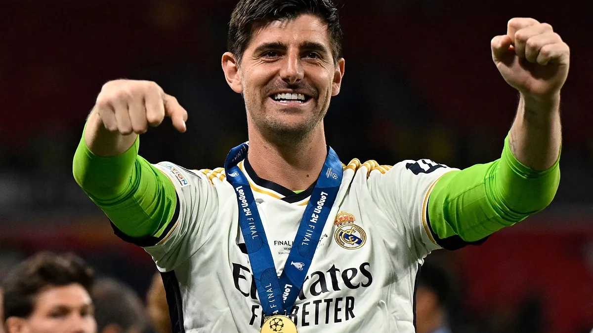 Courtois después de ganar la Decimoquinta Champions