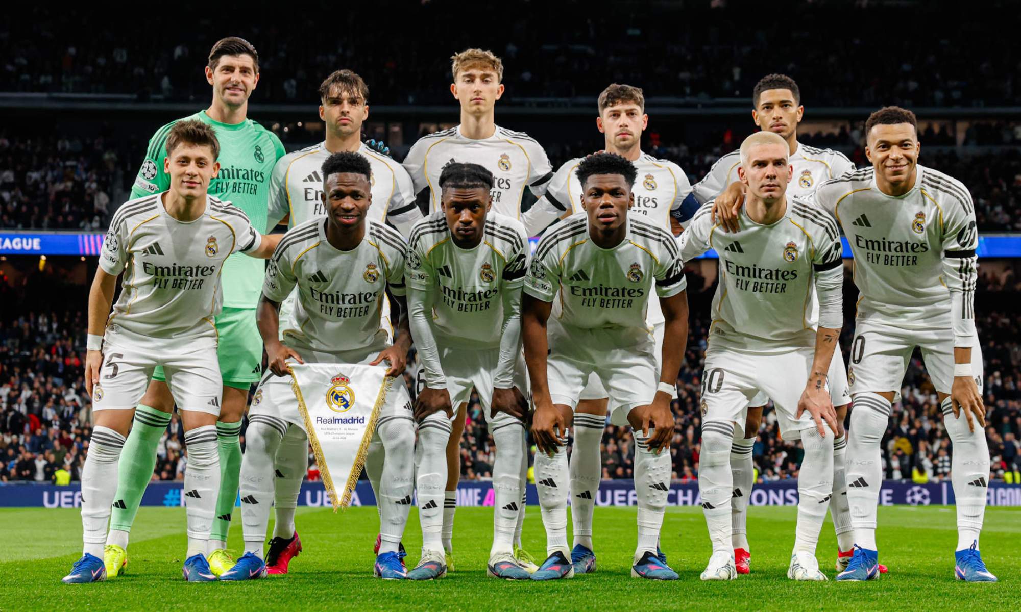 Alineación titular del Real Madrid contra el Mónaco.