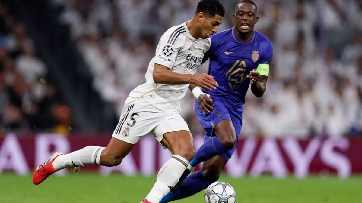 Jude Bellingham durante el partido contra el AS Mónaco