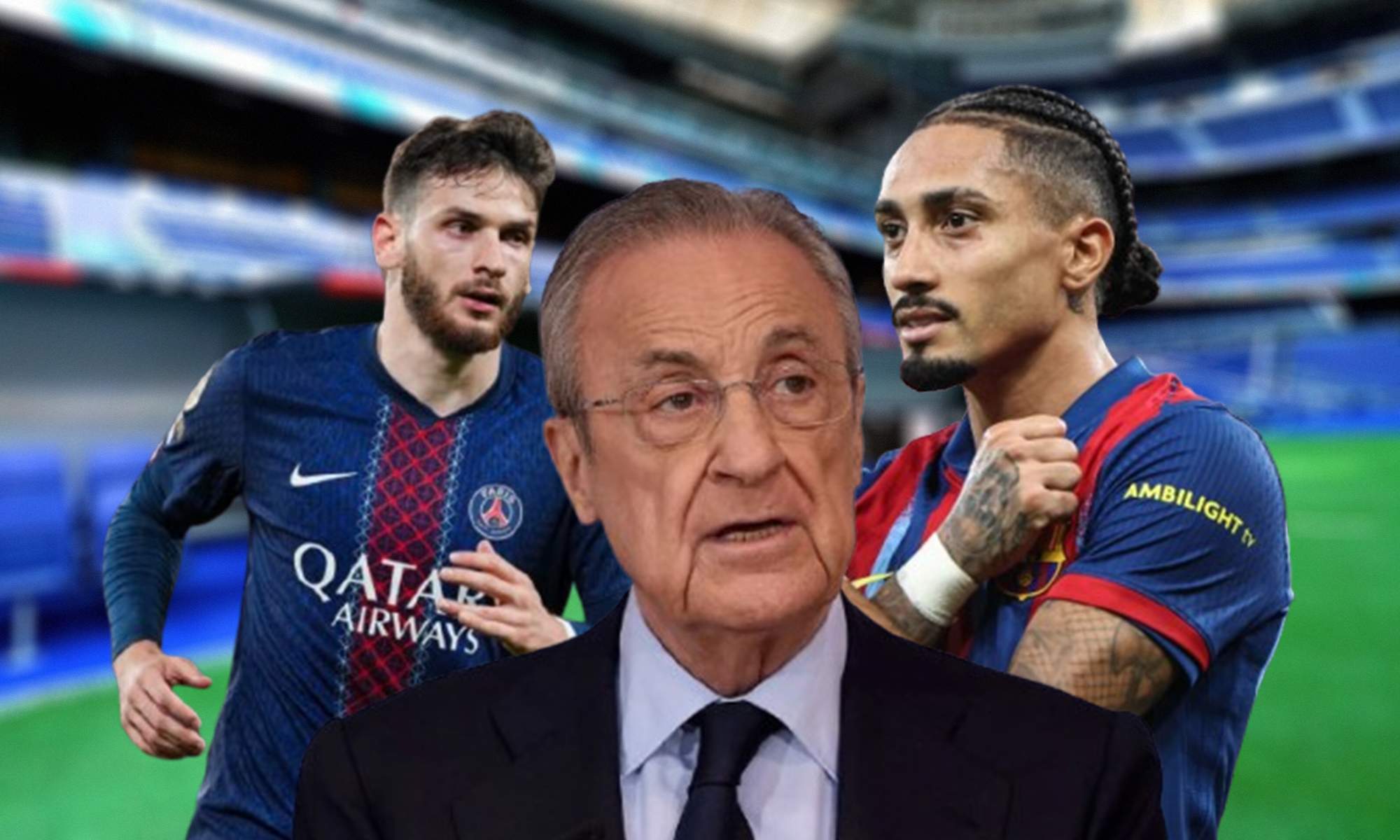 Florentino Pérez, Kvaratskhelia, Raphinha y el Santiago Bernabéu.