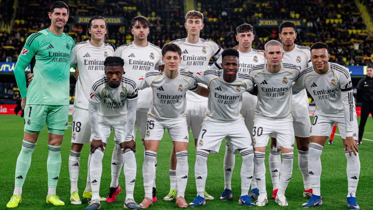 Alineación titular del Real Madrid contra el Villarreal.