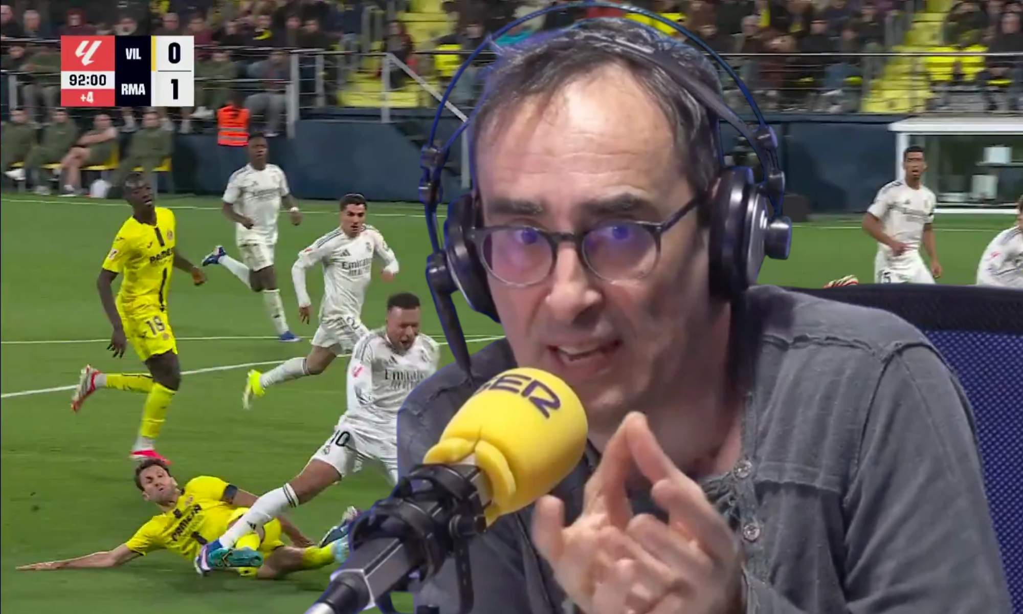 Iturralde pensó que Mbappé se tiró en el penalti que le hace Pedraza