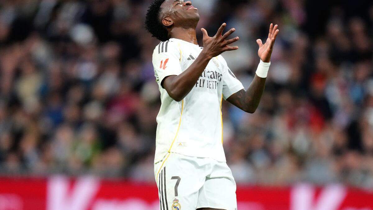 Vinícius Júnior en un partido del Real Madrid.