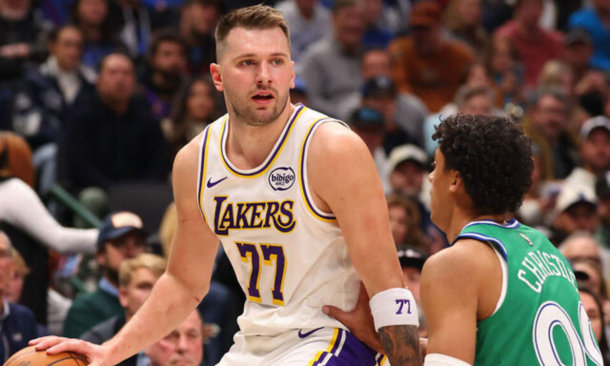Luka Doncic, en el partido del sábado pasado entre los Dallas Mavericks y los Ángeles Lakers.