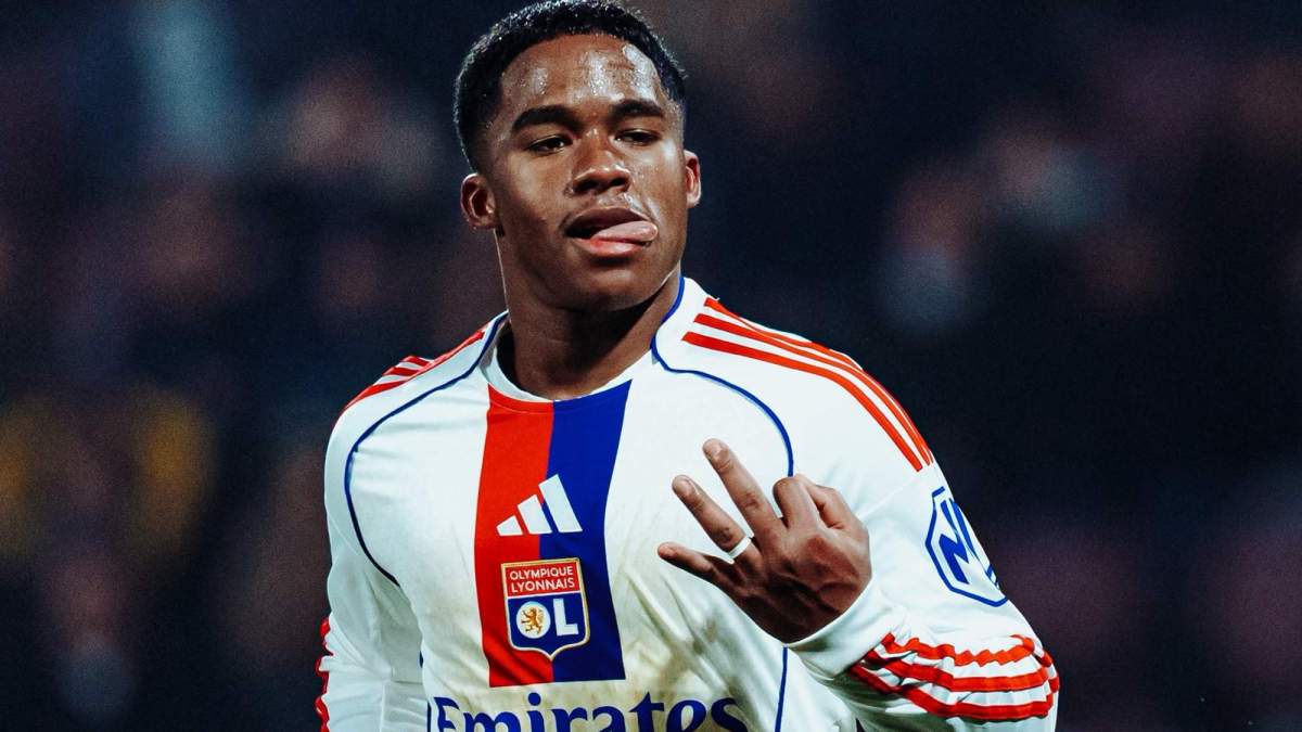 Endrick celebrando su primer hat-trick con el Lyon. Endrick celebrando su primer hat-trick con el Lyon.