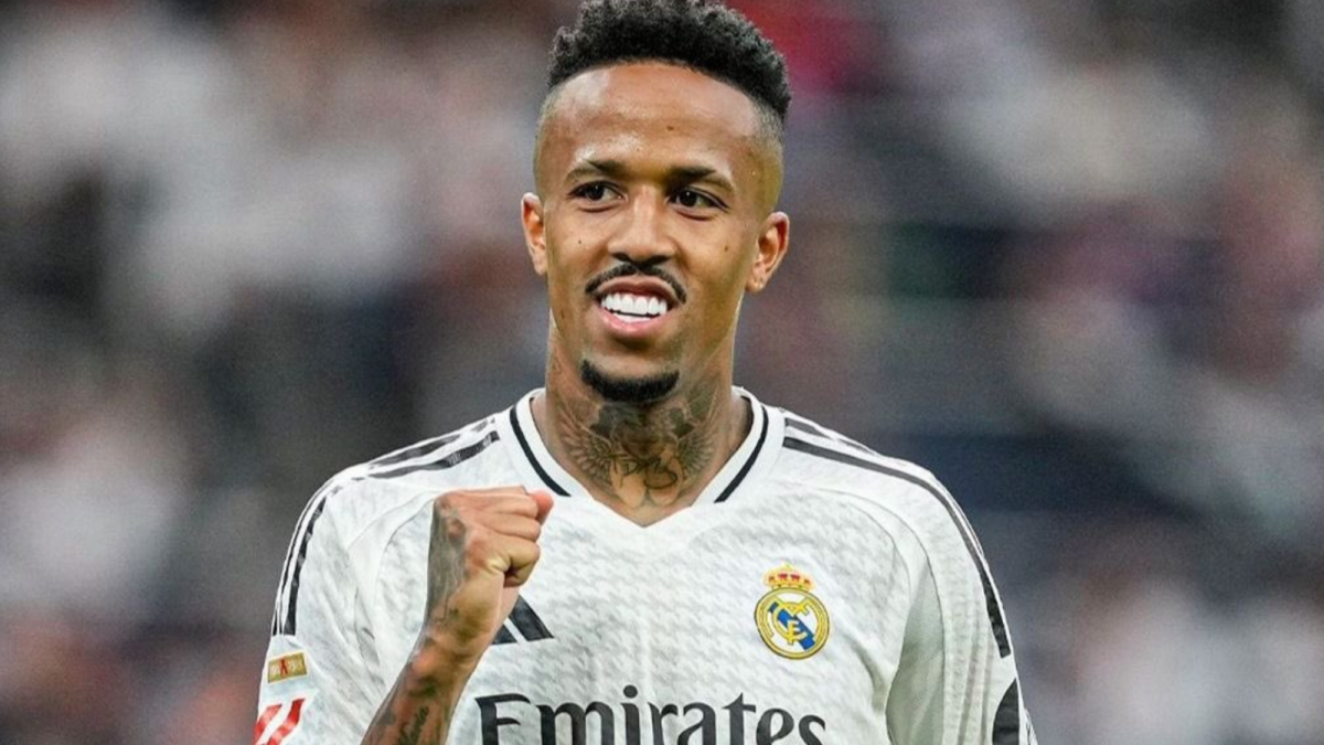 Militao celebra un gol con el Real Madrid Militao celebra un gol con el Real Madrid
