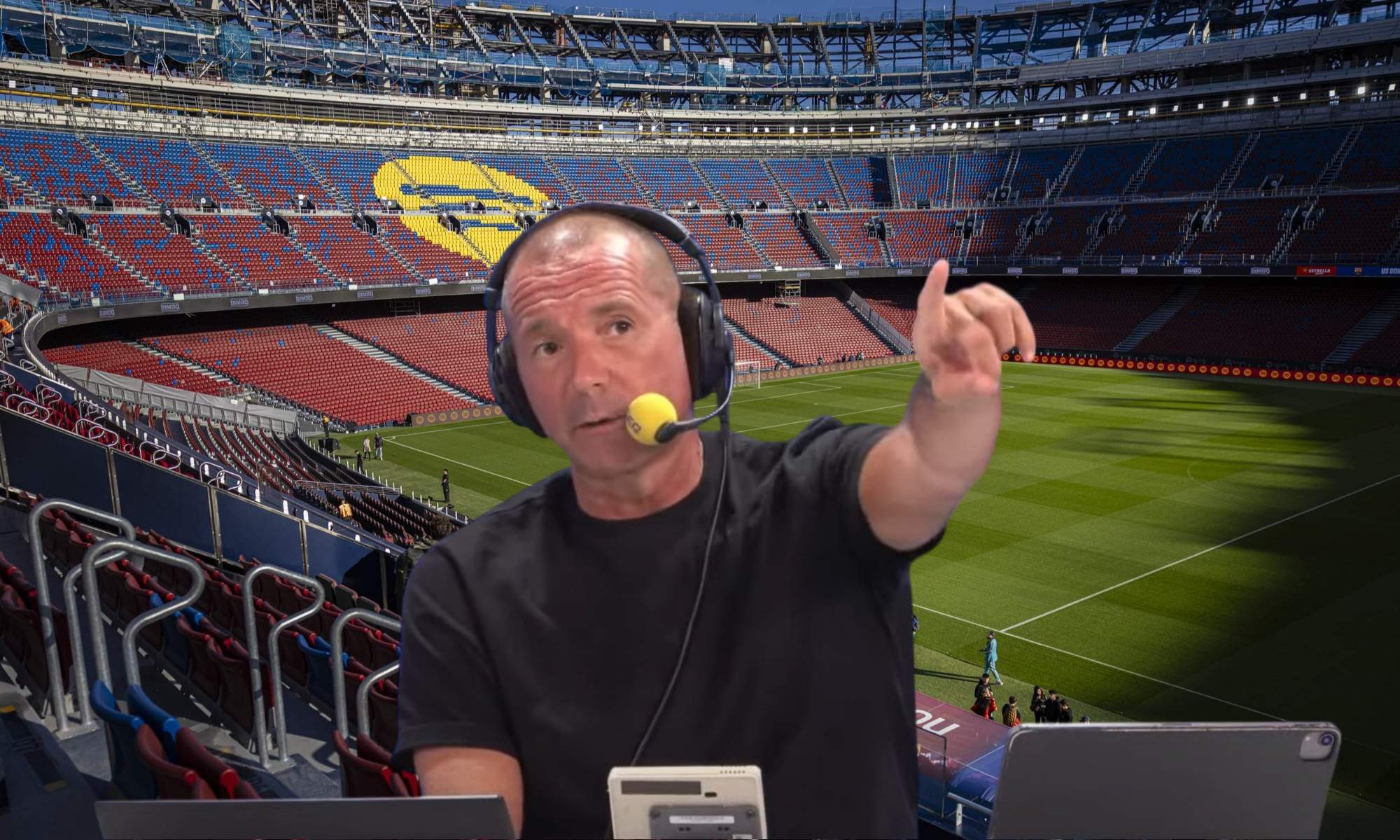 Manu Carreño se ríe del Camp Nou como sede de la final del Mundial 2030: "Se supone que ya no habrá goteras"