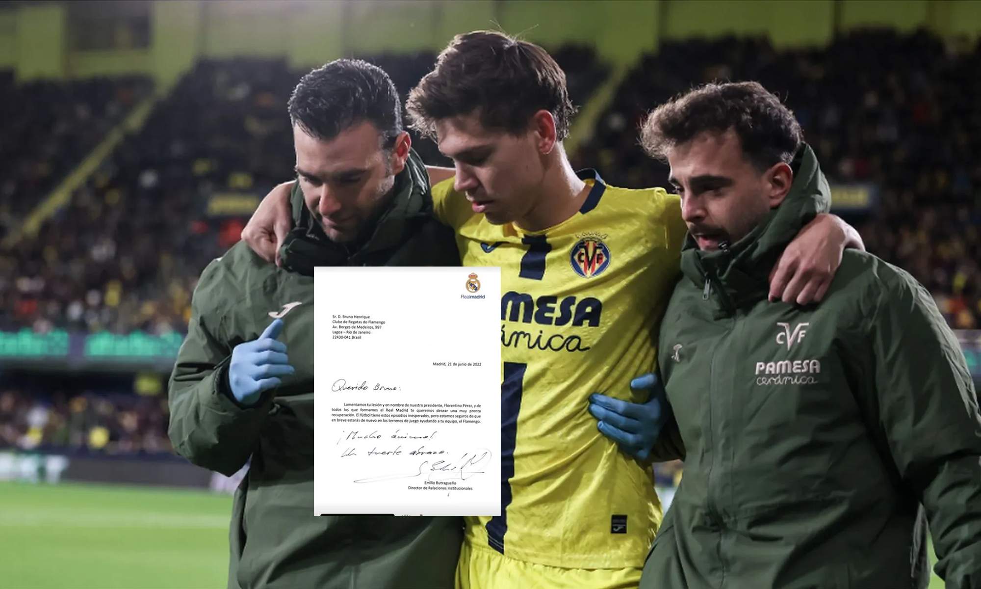 Foyth lesionado en el último partido contra el Villarreal y una carta del Real Madrid.