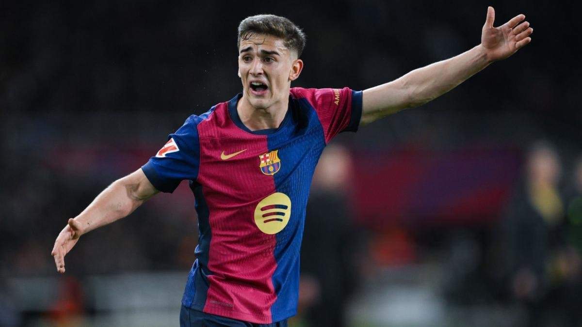 Gavi durante un partido del Barça Gavi durante un partido del Barça